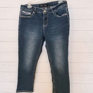 Womens Love Indigo Cropped Jeans - Size 10